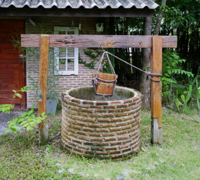 Vintage well in garden