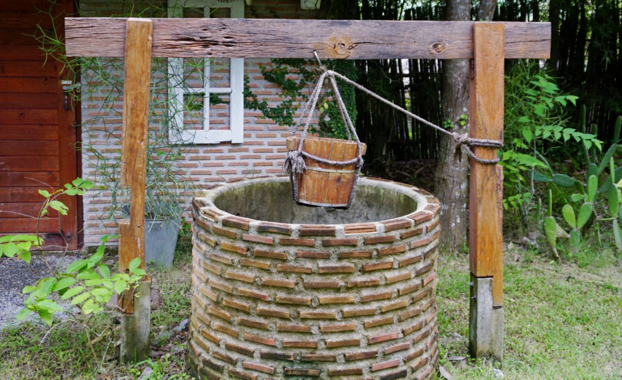 Vintage well in garden