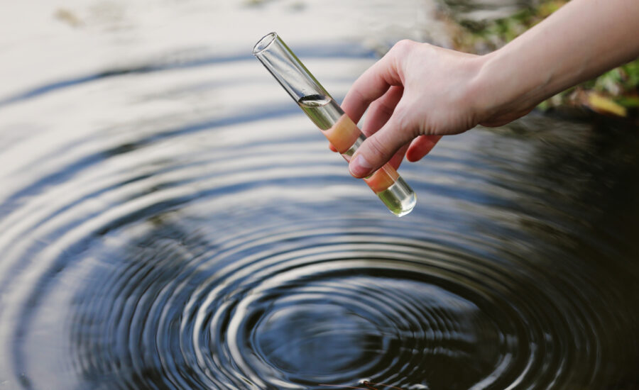 water sample collected from well