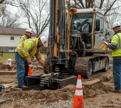 professional water well drilling team