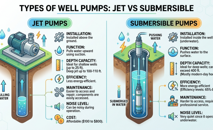 Types of Sumersible and Jet Pumps
